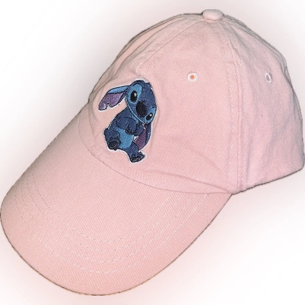 Disney Lilo Stitch Blush Pink Kids Adjustable Casual Ball Cap Hat